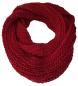 Preview: warmer Winter-Damen Grob Strick Schal Loop kuschelweich Made in Italy rot 2